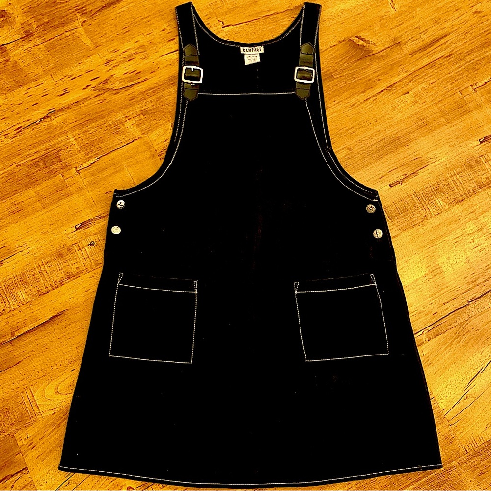 Vintage 90s Black jumper mini dress by Rampage